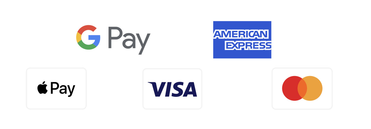 Buyers can pay by card, Apple Pay, or Google Pay
